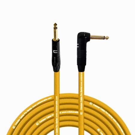 Coluber Cable 1/4" TS Male to Right Angle 1/4" TS 3-Pin Microphone Connector