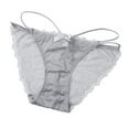 thumbnail image 2 of HUPOM Period Underwear For Women Silk Underwear For Women Low waist Elastic Waist Solid Thong Gray One Size, 2 of 5