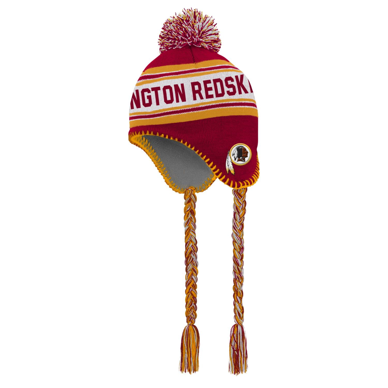Washington Redskins Youth NFL "Striped Jacquard" Tassel Knit Hat w Pom by Outerstuff