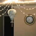 thumbnail image 5 of Westcharm Antique Silver Oriental Moroccan Pendant Light Ramadan Hanging Candle Lantern - Extra Large, 5 of 9
