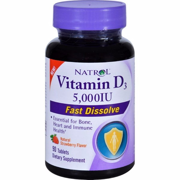 Natrol Vitamin D3 5000 Iu Fast Dissolve 90 Tablets Walmartcom