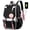 black5, variant on Waterproof Backpack Women USB Charging Bookbags College Computer Rucksack Travel Shoulder Bag