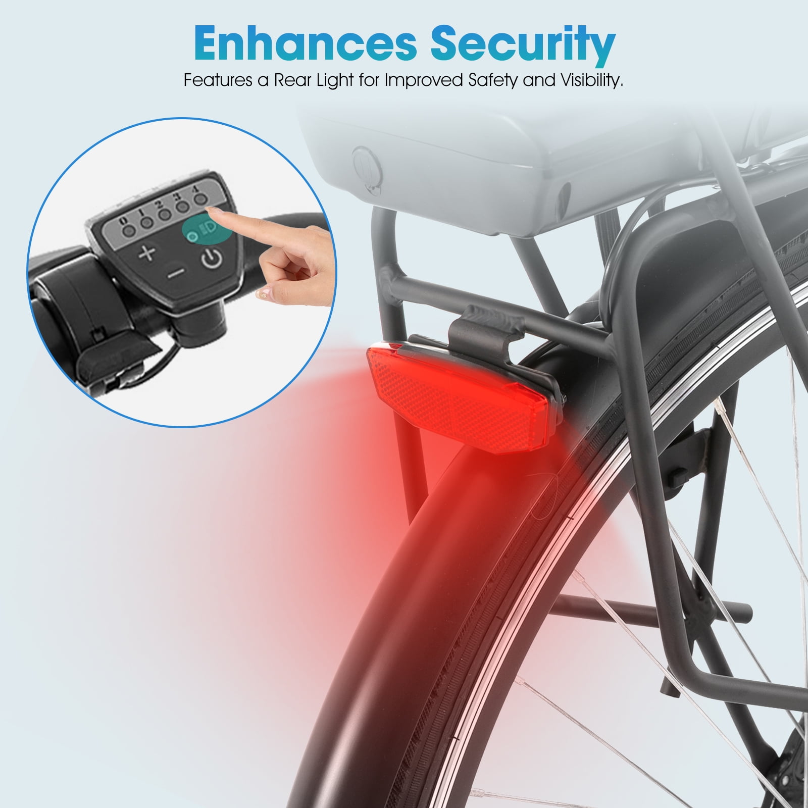 Hiland 700C Electric Bike for Adults, 250W Commuter Ebike with 36V 7.8Ah Removable Battery UL2849, 20mph, 7-Speed Electric Bicycle Step-Through