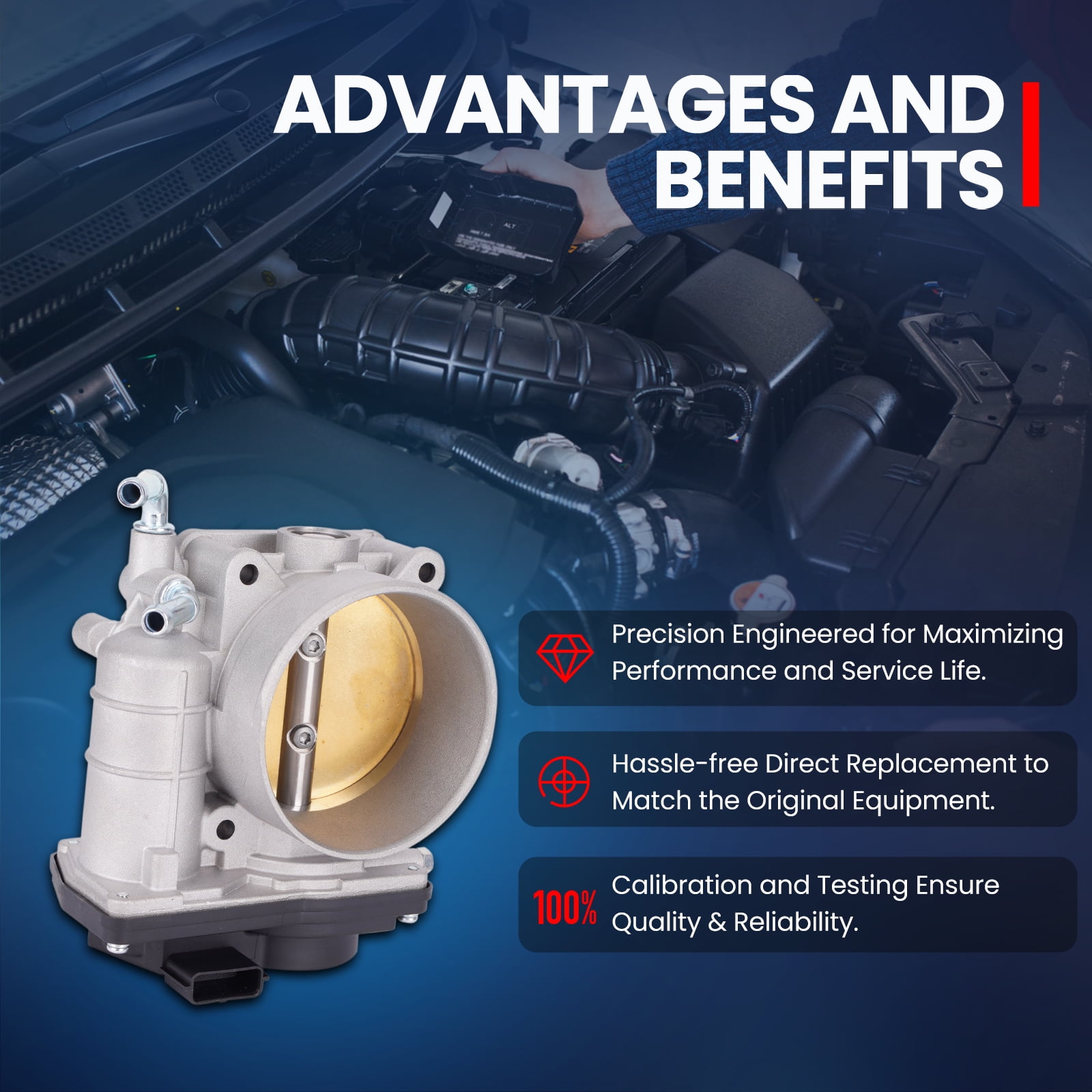 MOCA AUTOPARTS S20061 Throttle Body Fit for 2009-2014 Nissan Maxima V6 3.5L