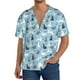 thumbnail image 1 of Fotbe Black White Gray Rabbit Camisa Estampada de Manga Corta para Hombre, Casual de Verano, Estilo Playero, Sin Arrugas-Medium, 1 of 5