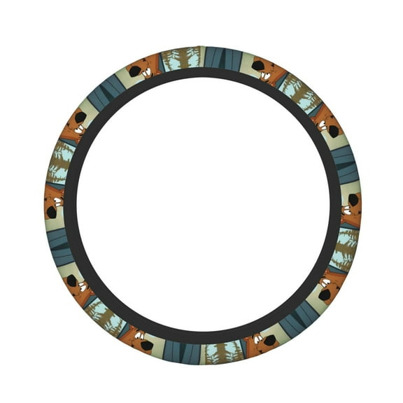 Saiise Scooby-Doo Print Steering Wheel Covers for Car,Truck and SUV,Universal 15 inch Steering Wheel Cover Protection