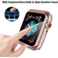 thumbnail image 3 of Alinsea Protecteur d'Écran pour Apple Watch 44mm Verre Trempé [2 Pack] [Couverture Complète] Bumper Cas Dur [avec Protecteur d'Écran Intégré] Couverture de Protection Globale pour iwatch 44mm Série 4/5-Rose Or, 3 of 5