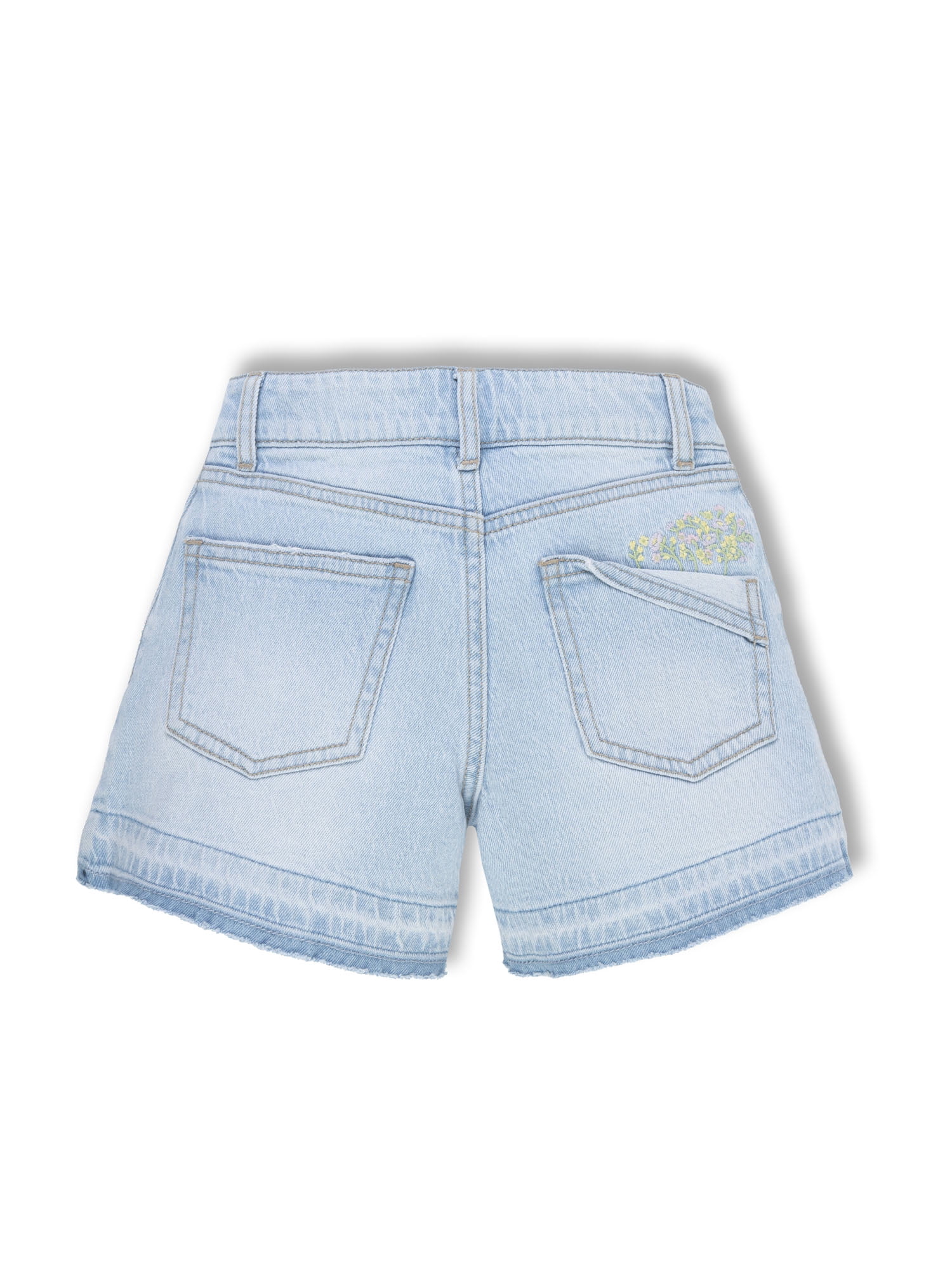 Wonder Nation Girls Baggy Denim Shorts, Size 5-18