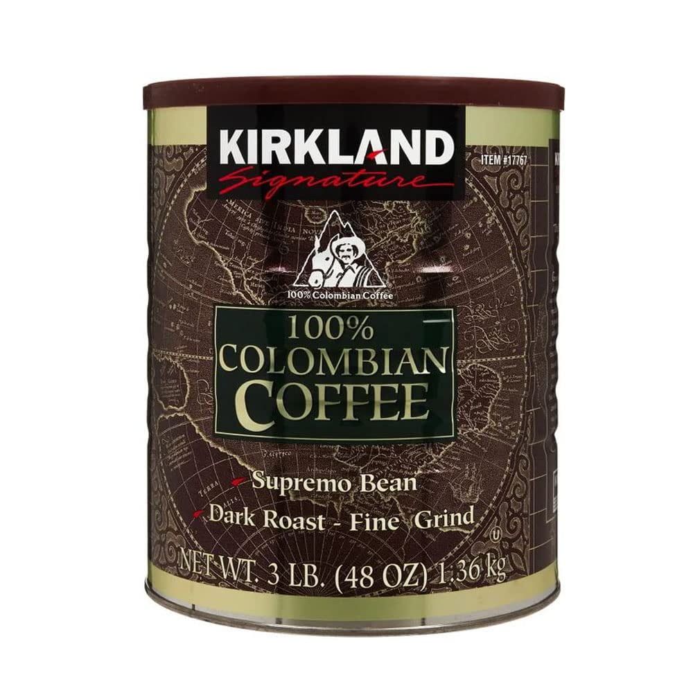 Signature 100% Colombian Coffee Supremo Bean Dark Roast-Fine Grind, 3 Pound : Ground Coffee