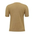 thumbnail image 6 of YEJIMAN Short Sleeve T-shirt, Gold Cute T Shirts, Women's Round Neck Short Sleeved Loose T Shirt with A Knit Bottom Short Top,, 6 of 9