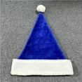 thumbnail image 6 of Christmas Santa Hat for Women Soft Plush Pom Pom Santa Hat Color: Blue Size: One Size, 6 of 6