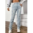thumbnail image 2 of Fashionable High Waist Embroidered  Pants (S, Red), 2 of 7