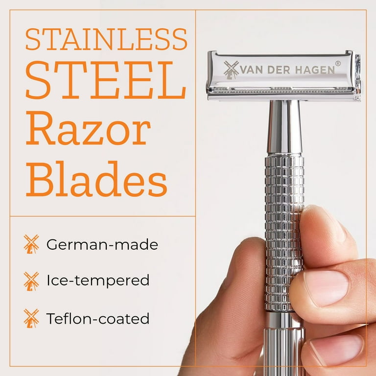 日本未入荷harf face bladeハーフフェイスブレイド ラッシュガードS Van Der Hagen Men's Safety Razor for Close Shave, Single Blade