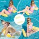 thumbnail image 3 of Flotador Inflable para Piscina, Hamaca de Agua, Hamaca Inflable Flotante para Piscina 4 en 1 (Silla de Montar, Hamaca y Bote), Flotador portátil para Piscina, Rayas Amarillas ER, 3 of 3