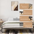 thumbnail image 4 of Ourlova Low Profile Platform Bed Frame King Size 10 Inch Metal Bed Frame with Arched Design Heavy Duty Mattress Foundation Noise Free No Box Spring Needed Black, 4 of 7
