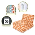 thumbnail image 3 of Majestic Home Goods Decorative Peach Trellis Bean Bag Chair Lounger, 3 of 5