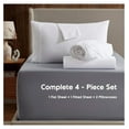 thumbnail image 2 of Full Size Sheet Sets - 4 Piece Full Size Sheets, Deep Pocket, Hotel Luxury, Extra Soft, Breathable and Cooling, White Bed Sheets for Full Size Mattress, 2 of 9