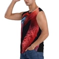 thumbnail image 3 of Honeii Closeup Red Flamingo Portrait Print Men's Sleeveless Muscle Shirts, Breathable & Quick-Dry Gym Shirt, Athletic Tank Top for Running, Fitness, and Outdoor Activities-3X-Large, 3 of 7