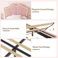 thumbnail image 6 of Twin Bed Frames with Drawer, Velvet Upholstered Twin Size Bed Frame with LED Lights, Twin Size Platform Bed for Girls, Boys, Sturdy Platform Bed, 6 of 7