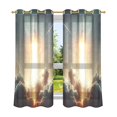 thumbnail image 2 of Rocket Launching Blackout Curtains Thermal Insulation 63 inch Grommet for Bedroom Living Room Bathroom Kitchen Windows 2 Pack, 2 of 6