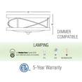 thumbnail image 4 of Kira Home Blaylock 13" Farmhouse Flush Mount Ceiling Light, Hammered Glass Shade, Wood Grain Metal, White Ash Wood, 4 of 8
