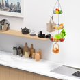 thumbnail image 4 of Simple Houseware 3-Tie Hanging Fruit Basket, Oblate, Black, 4 of 8