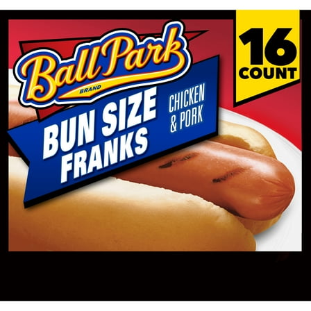 Ball Park Classic Bun Size Hot Dogs, 30 oz, 16 Count