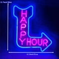 thumbnail image 3 of Happy Hour Neon Sign,Bar Neon Light with Arrow for Man Cave,Pubs,Clubs,Home Bars Decor Gifts, 3 of 6