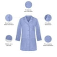 thumbnail image 3 of Panda Uniform Medical Lab Wear for Women, Doctor Coat, 7XL, Sky Blue, 3 of 8