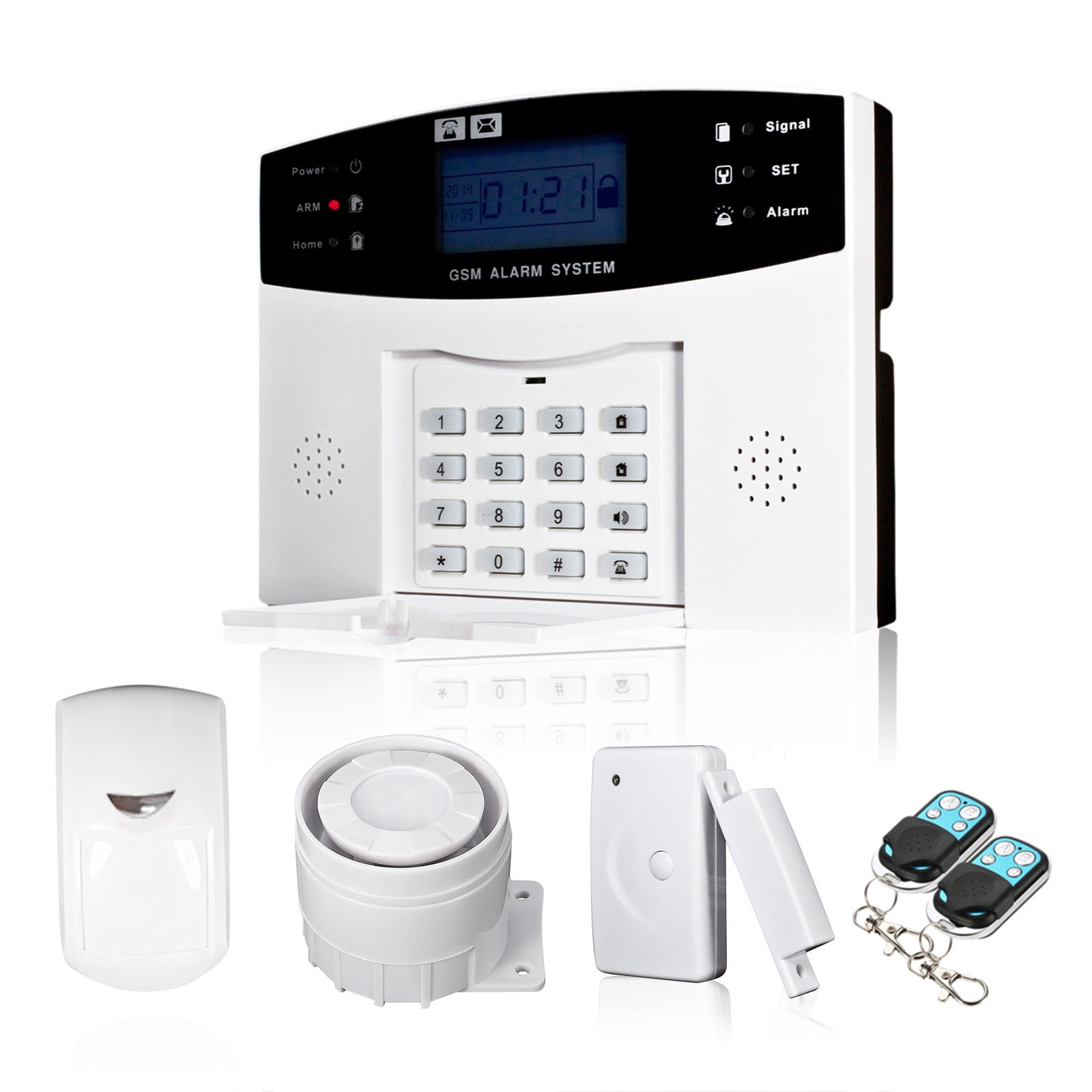 Arealer Wireless GSM SMS Home Burglar Alarm System Detector Sensor Kit