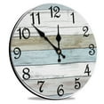 thumbnail image 3 of Wall Clock Silent Non Ticking Wall Clocks Battery Operated, Rustic Coastal Country Clock Decorative for Bathroom Kitchen(10 In), 3 of 4
