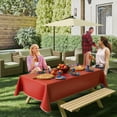 thumbnail image 4 of Crown Display Modern Red Flannel Backed Vinyl Tablecloth - 54" x 70", 4 of 10