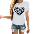 thumbnail image 1 of Pxiakgy Vente Chaude! T-Shirt Trèfle de la Saint-Patrick pour Femmes Chanceux Irlandais Manches Courtes T-Shirt Graphique Trèfle Mode Décontractée Imprimé Amour Col Rond Manches Courtes T-Shirt, 1 of 4