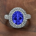thumbnail image 2 of ELYA Jewelry Women's Oval-Cut Blue Cubic Zirconia Sterling Silver Ring, 2 of 4