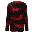 thumbnail image 5 of Suéter de manga larga con cuello redondo y estampado de Halloween informal a la moda para mujer, 5 of 5