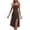 Brown, variant on Women's Off Shoulder Hollow Slim Pattern Printed Split Casual Sleeveless Beach Long Dresses