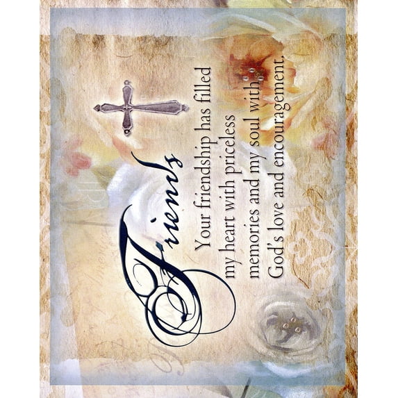 Catholic print picture - FRIENDS 2 - 8" x 10" ready to be framed
