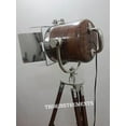 thumbnail image 2 of Nautical Sensation Wood Searchlight Floor Lamp Tripod Stand Home Decor, 2 of 4