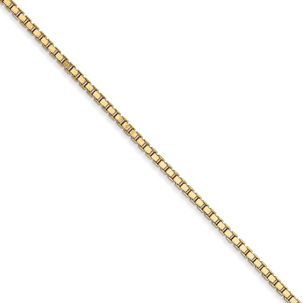 1.5mm, 14k Yellow Gold, Solid Box Chain 