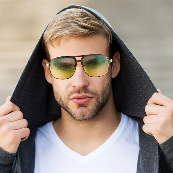 ELAYARD Red Polarized Sports Sunglasses for Men with Auto Tint and Uv Protection for Outdoor Use