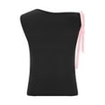 thumbnail image 6 of JGGSPWM Women's New Solid Color Tank Tops Boat Neck Sleeveless Fitted Basic Going Out Casual Cropped Tank Shirts Black M, 6 of 7