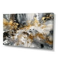 thumbnail image 2 of Designart "Grey Gold Delicate Abstract Brushstrokes IV" Abstract Marble Wall Decor, 2 of 5