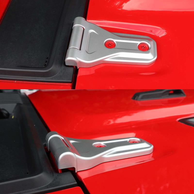 2Pcs Car Front Engine Hood Hinge Cover Buckle Trim Exterior Accessories Decoration Trim For Jeep For Wrangler JL JLU 2018-2021