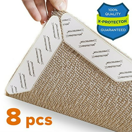 x-protector rug grippers best 8 pcs anti curling rug gripper. keeps your rug in place & makes corners flat. premium carpet gripper with renewable gripper tape ideal anti slip rug pad for your (Best Place For Rugs Uk)