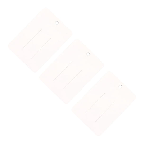 Guardurnaity 100 Uds. De tarjetas de exhibición, pinzas para el pelo impresas, etiquetas colgantes de joyería de papel, accesorios de garra de Ropa, zapatos y accesorios Miscelánea Blanco 7*10cm