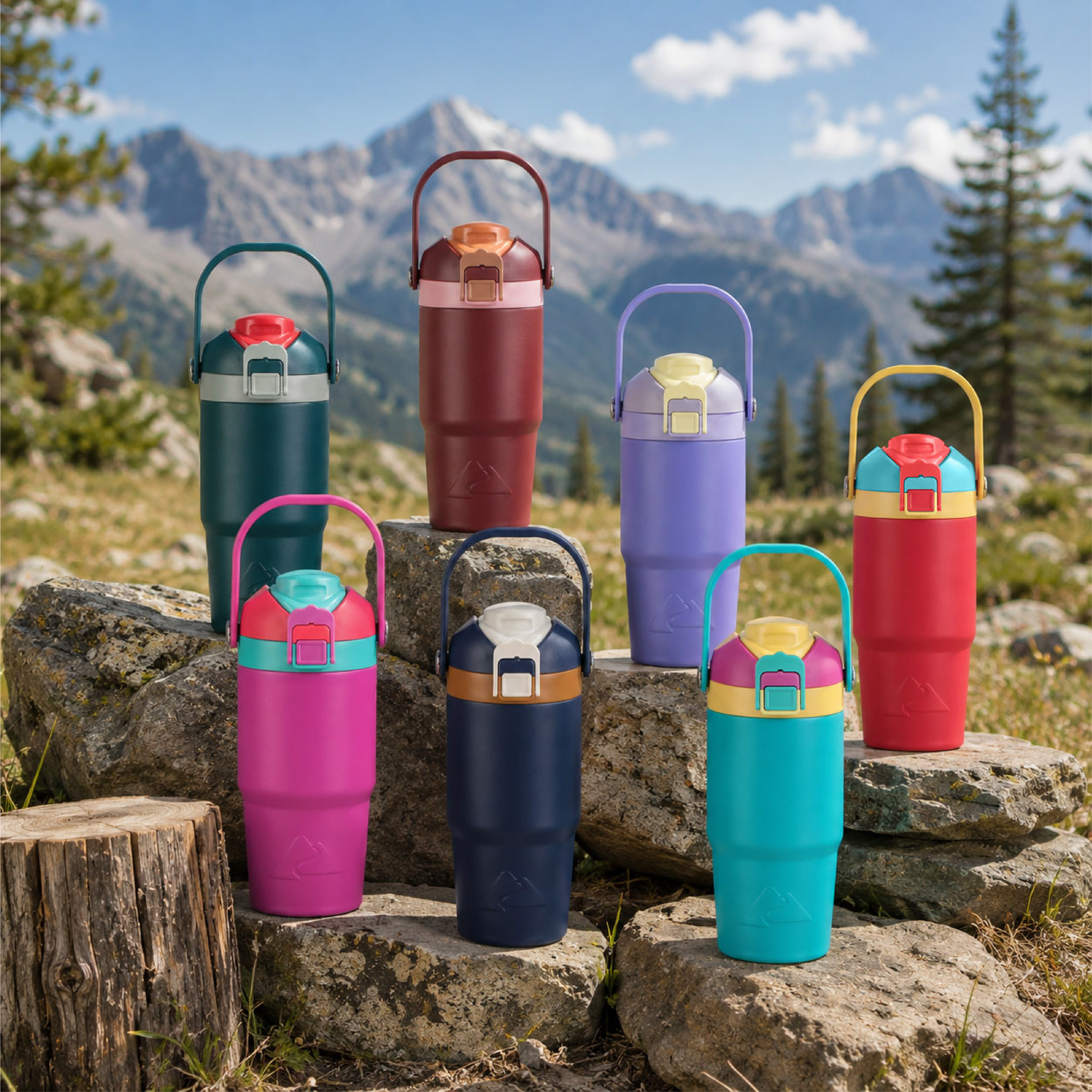 Vaso de acero inoxidable de doble pared al vacío de 18 oz con tapa dual para sorber y verter, rosa 6