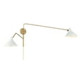 thumbnail image 4 of Trade Winds Genevieve 2-Light Wall Sconce in White with Natural Brass, 4 of 7