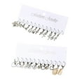 thumbnail image 7 of 12 Pairs Of Heart-Shaped Pearl Lock Snake Butterfly Personalized Earring Set, 7 of 7