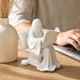 thumbnail image 5 of Ghost Skeleton Reading on Toilet Figurine, Funny Printed Desk Ornament, Spooky Bathroom Counter Statue for Shelf, Nightstand, Office Desk, Halloween Home Decor, 5 of 7