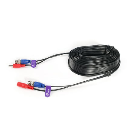 Loocam 100ft (30m) BNC HD Security Camera Cable Extension Siamese Video & Power Wire for Analog CCTV Security System